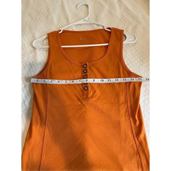 Elliott Lauren orange tank with button front - Picture 3 of 6